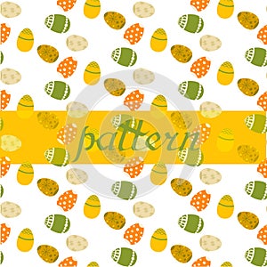 Seamless pattern with Easter eggs. Vector illustration.