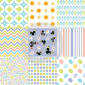 Seamless pattern easter set