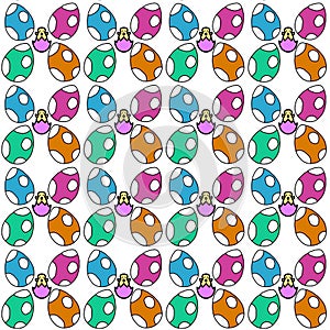 Seamless pattern with eggs or easter egg