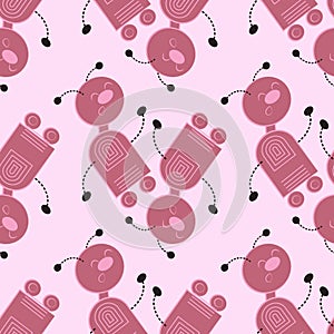 stylized dancing robots - graphics. Machine Revolt, Artificial Intelligence, Automation. robotization. Design elements