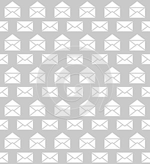 Seamless pattern with envelopes. Postal delivery