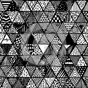 Seamless pattern of equilateral triangles photo