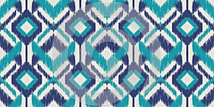 Seamless pattern ethnic abstract background round ikat patterngeometric curve photo