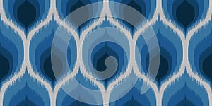 Seamless pattern ethnic abstract background round ikat patterngeometric curve photo