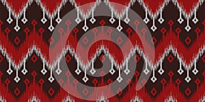 Seamless pattern ethnic abstract background round ikat patterngeometric curve photo