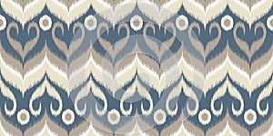Seamless pattern ethnic abstract background round ikat patterngeometric curve photo
