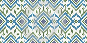 Seamless pattern ethnic abstract background round ikat patterngeometric curve photo