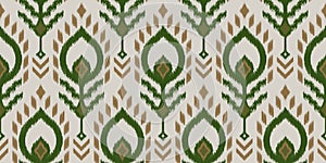 Seamless pattern ethnic abstract background round ikat patterngeometric curve photo