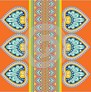 Seamless pattern with ethno motives