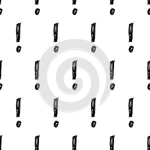 Seamless pattern with exclamation mark symbol