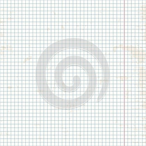 Seamless pattern. Exercise book in a cage.