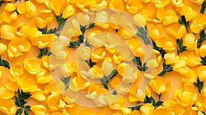 Bright Yellow Snapdragons Seamless Pattern