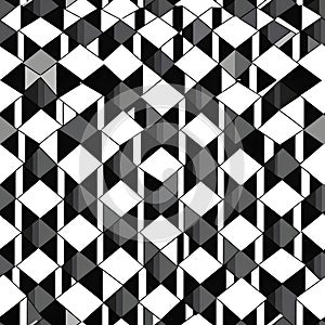 Abstract geometric black and white pattern. AI Generated