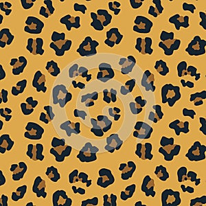 Leopard Skin Seamless Pattern Background