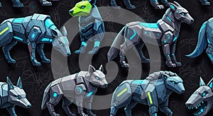 Cybernetic Wolf Pattern