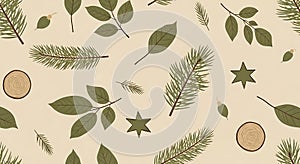 Nature Inspired Seamless Pattern
