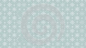 A seamless pattern featuring white snowflakes on a light blue-gray