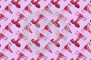 Seamless pattern of female reproductive system, menstruation concept, background