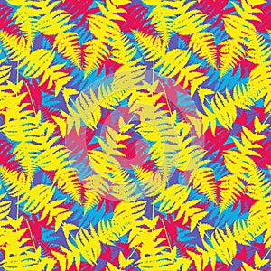 Seamless pattern of fern leaves. Vector