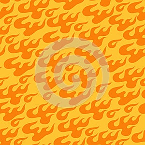 Seamless pattern with fire flames in Chinese style