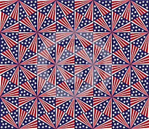 Seamless pattern - fireworks on Independence Day.