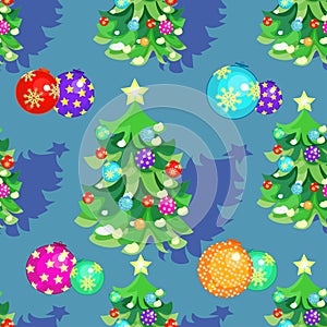 Seamless pattern fishbone in New Years balloons