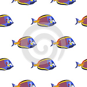 Seamless pattern with fishes