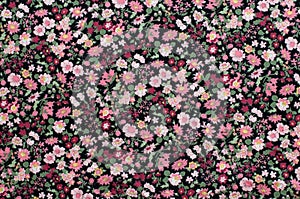 Seamless pattern, floral fabric background.