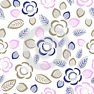 Seamless pattern , floral fabric background
