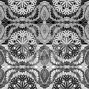 Seamless pattern - floral lace ornament