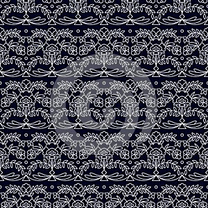 Seamless pattern with floral ornamentation. seamless template in swatch panel. design for textile, interior