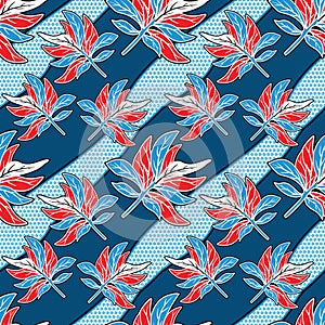 Seamless pattern with floral vector, Indonesian batik motif
