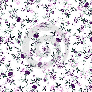 Seamless pattern flower allover design with background photo