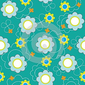 Seamless pattern with flowers