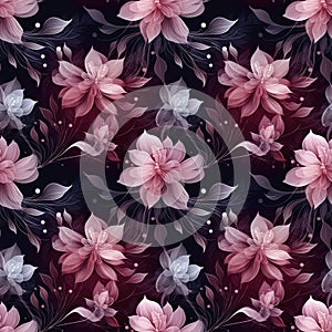 Seamless pattern with flowers