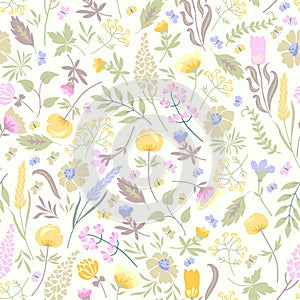 Seamless pattern with flowers