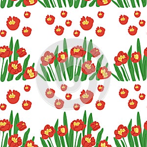Seamless pattern flowers. The continual repetition seamless pattern added depth and complexity to artwork