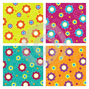 Seamless pattern with flowers