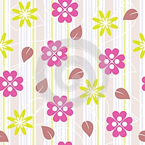 Seamless pattern with flowers