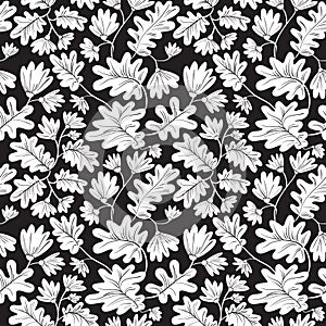 Seamless pattern with flowers and leaves. Floral background with