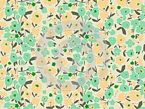 Seamless pattern with flowers, texture