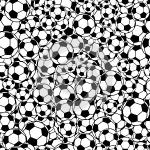 Seamless pattern of football balls