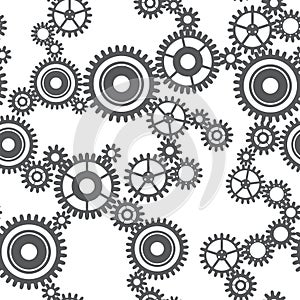 Seamless pattern of gear wheels