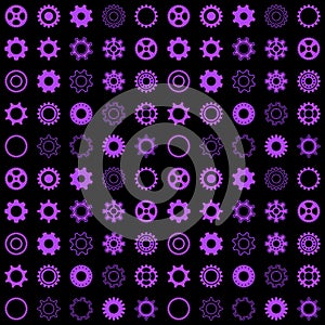 Seamless pattern with gear wheels