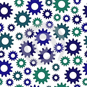 Seamless pattern with gears