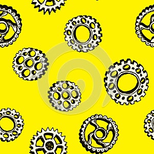 Seamless pattern with gears ,Steampunk style background