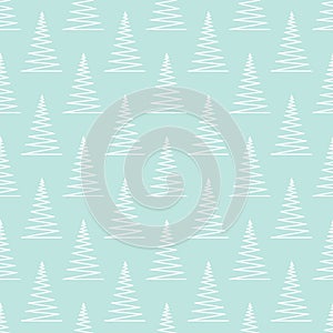 Seamless pattern with geometric Christmas trees. Winter holidays collection. Merry Christmas and Happy New year abstract