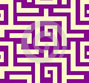 Seamless pattern geometric maze flat vector