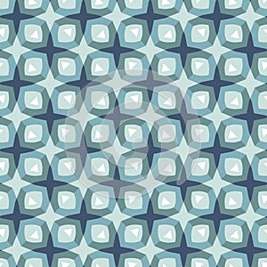 Seamless pattern with Geometric motifs in 5 colors