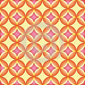 Seamless pattern, geometric pattern, abstract, rounds pattern. Modern stylish texture, pattern with orange and pink ornament